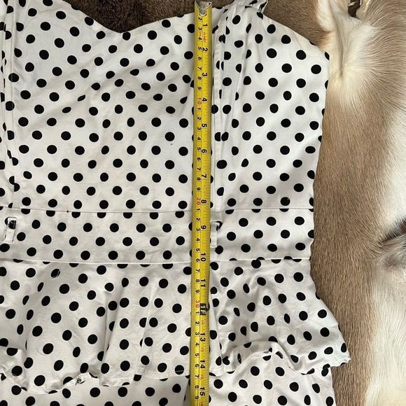 Grass Collection Polka Dot Halter Peplum - Picture 9 of 9